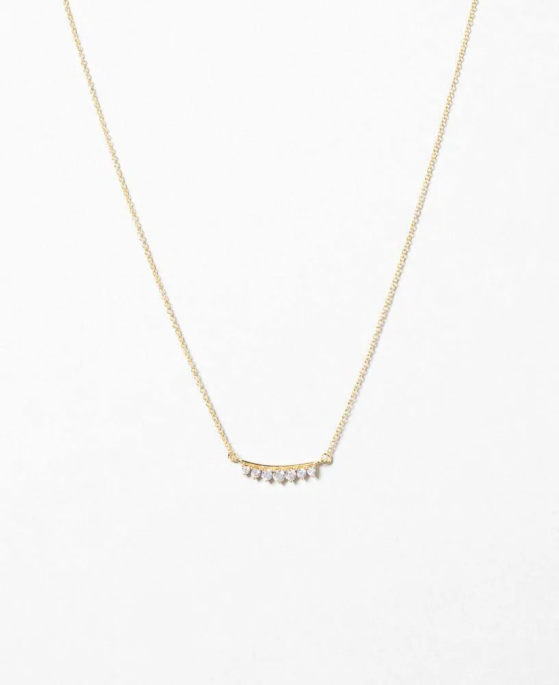 Estelle Round Brilliant Gradient 14k Gold Necklace