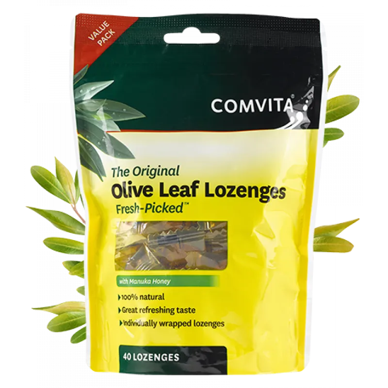 [Expiry: 10/2026] Comvita Olive Leaf Extract with Manuka Honey 40 Lozenges