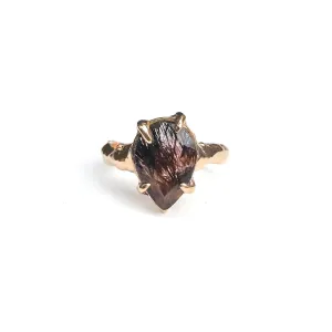 Faceted Super Seven Ring in Gold