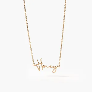 Fairy Name Necklace Ladies Gold Name