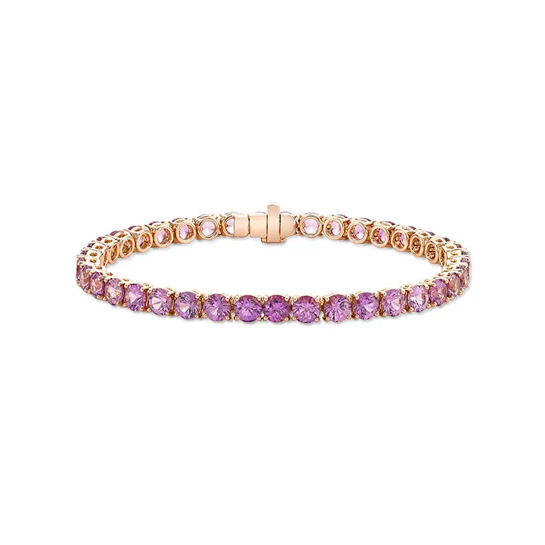 Fancy Violet-Pink Sapphire Bracelet