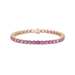 Fancy Violet-Pink Sapphire Bracelet
