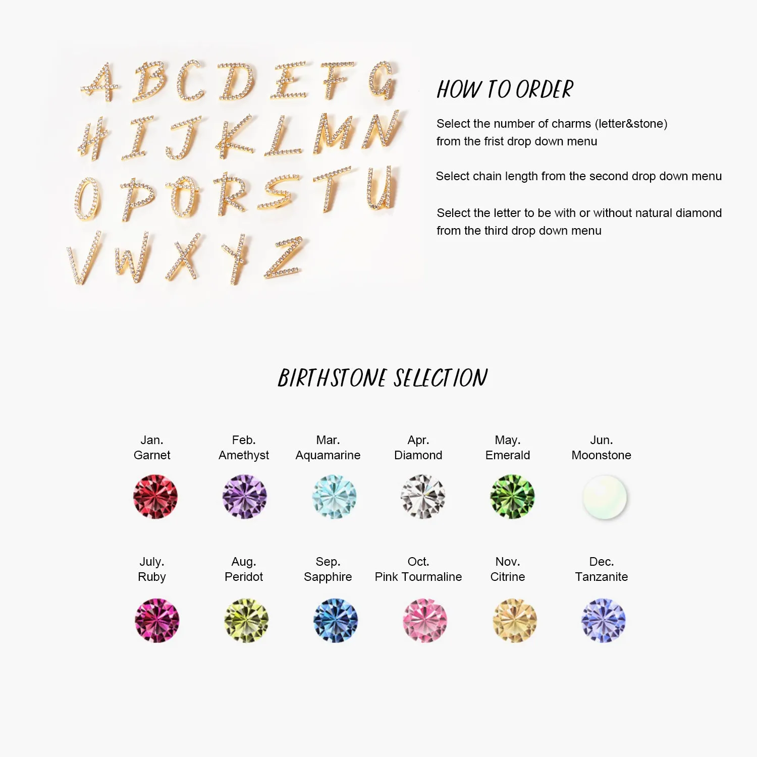 Fashion Custom Personalized Letter With Diamond 5x7 Oval Birthstone Necklace