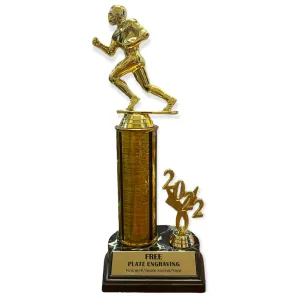 Football Trophy - Colored Column w/ Year