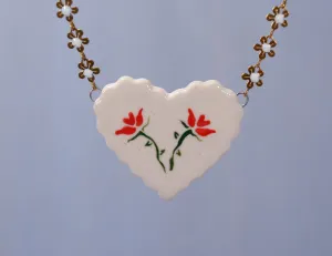 Fresh Flowers Heart Necklace