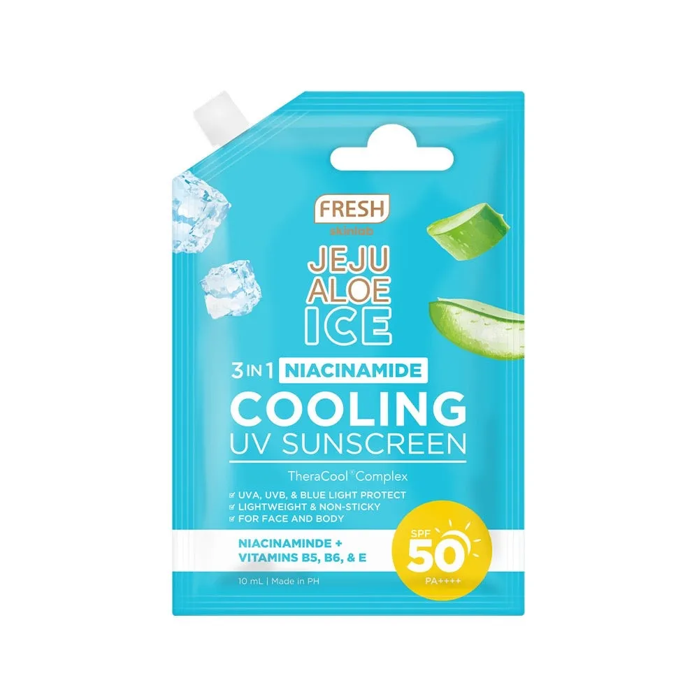 Fresh Skinlab Jeju Aloe Ice 3in1 Niacinamide Cooling UV Sunscreen 10mL
