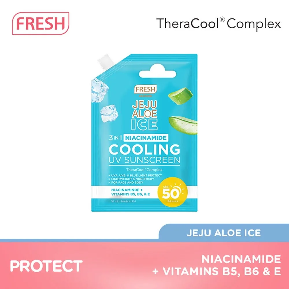 Fresh Skinlab Jeju Aloe Ice 3in1 Niacinamide Cooling UV Sunscreen 10mL