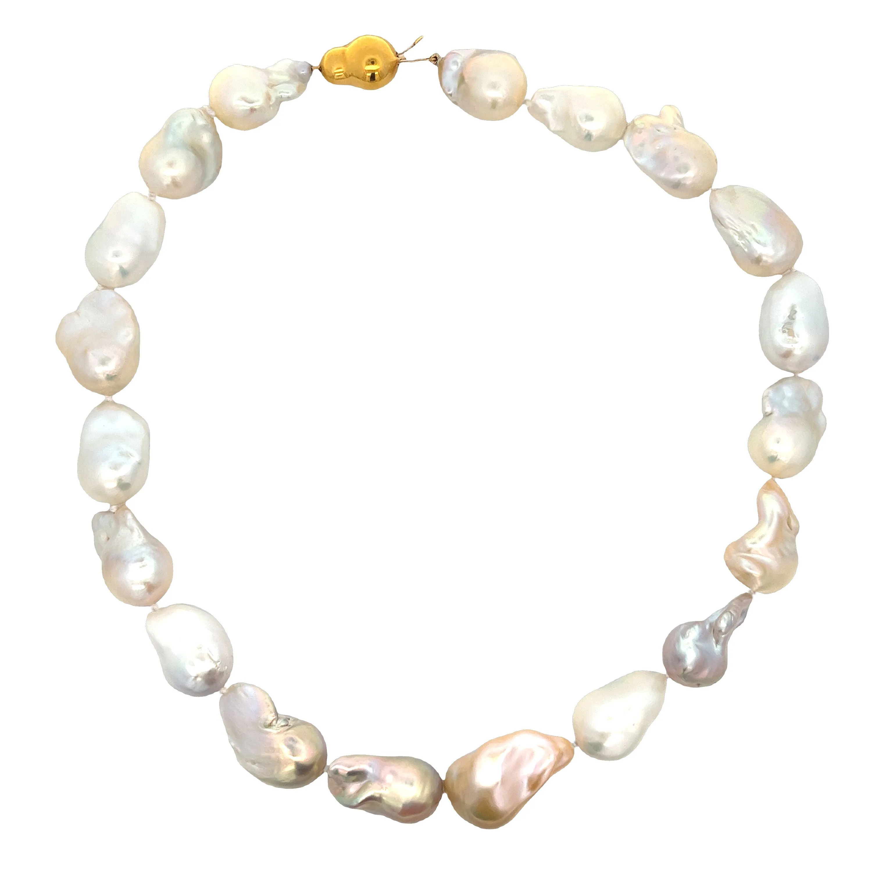 Fresh Water Multi Baroque Pearl Necklace - 18"