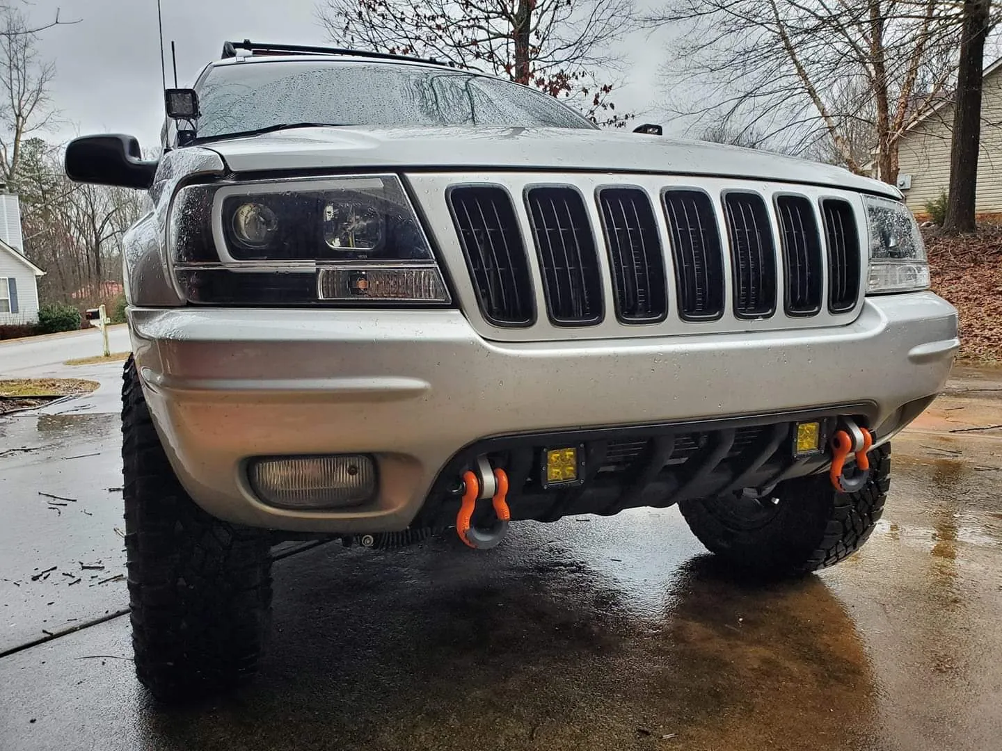 Front Recovery Shackle Tab Kit - WJ/WK/XK