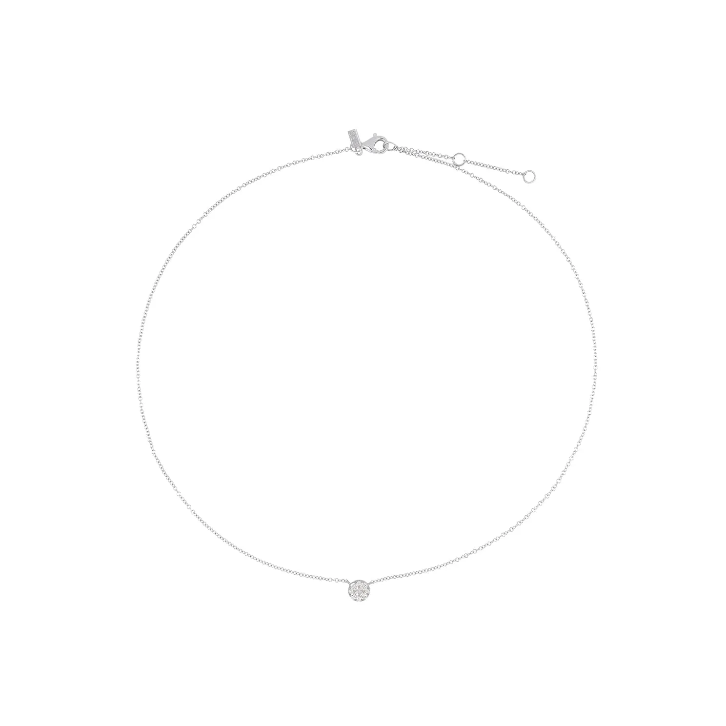 Full Cut Diamond Disc Choker Necklace