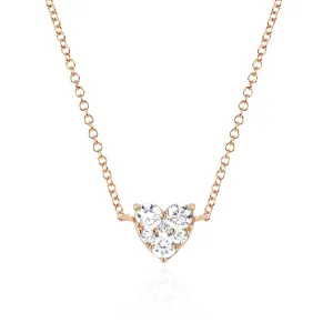 Full Cut Diamond Heart Choker Necklace