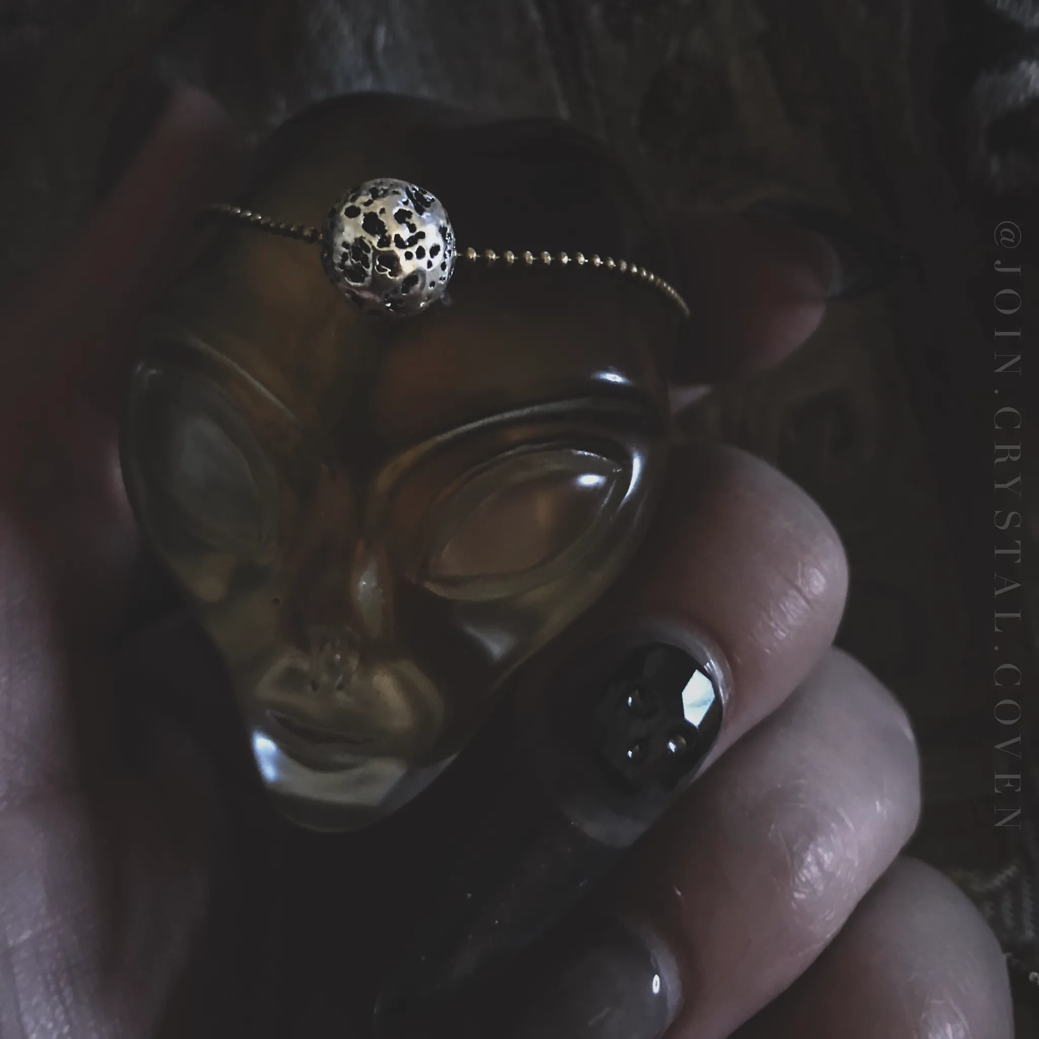 Full Moon Crystal Ball Necklace