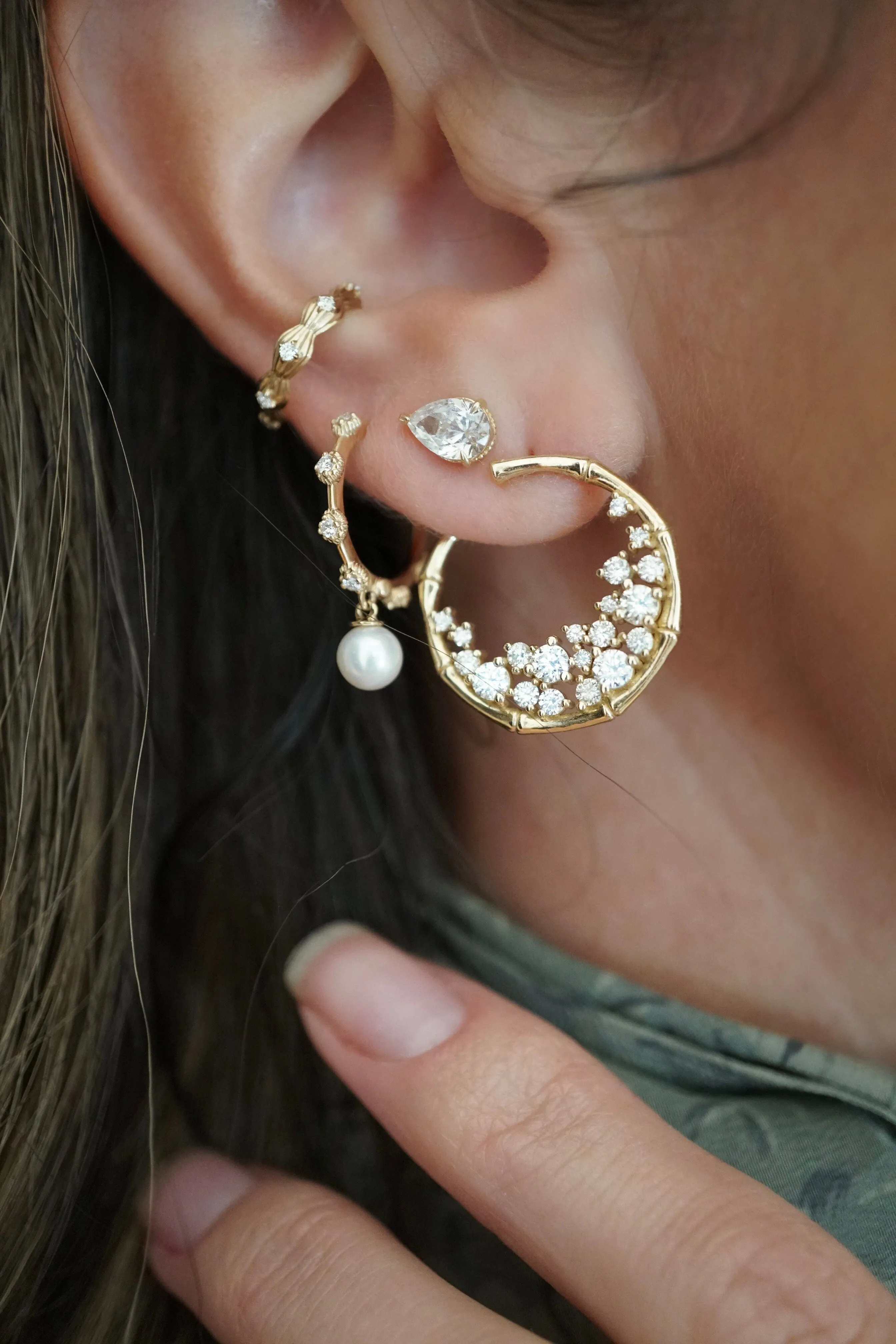 Full Moon Diamond Earrings