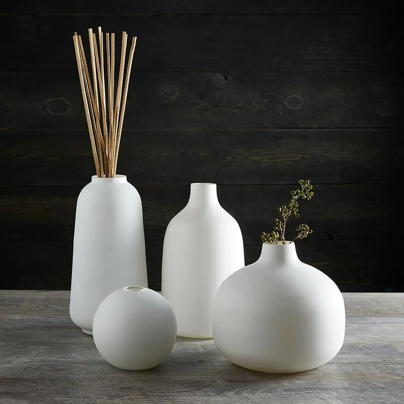 Full Moon White Bud Vase