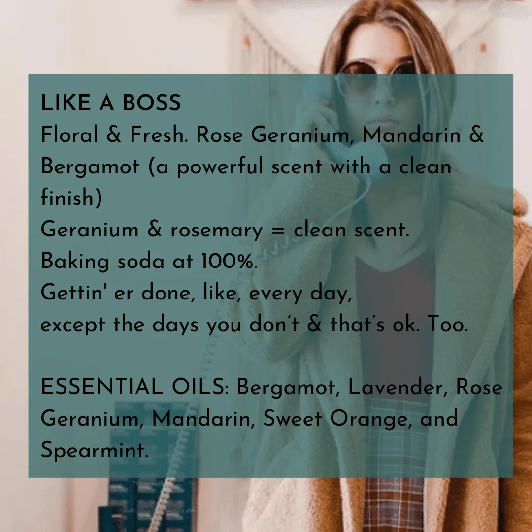 Full-Strength Deodorant Cream & Stick: LIKE A BOSS (   baking soda)