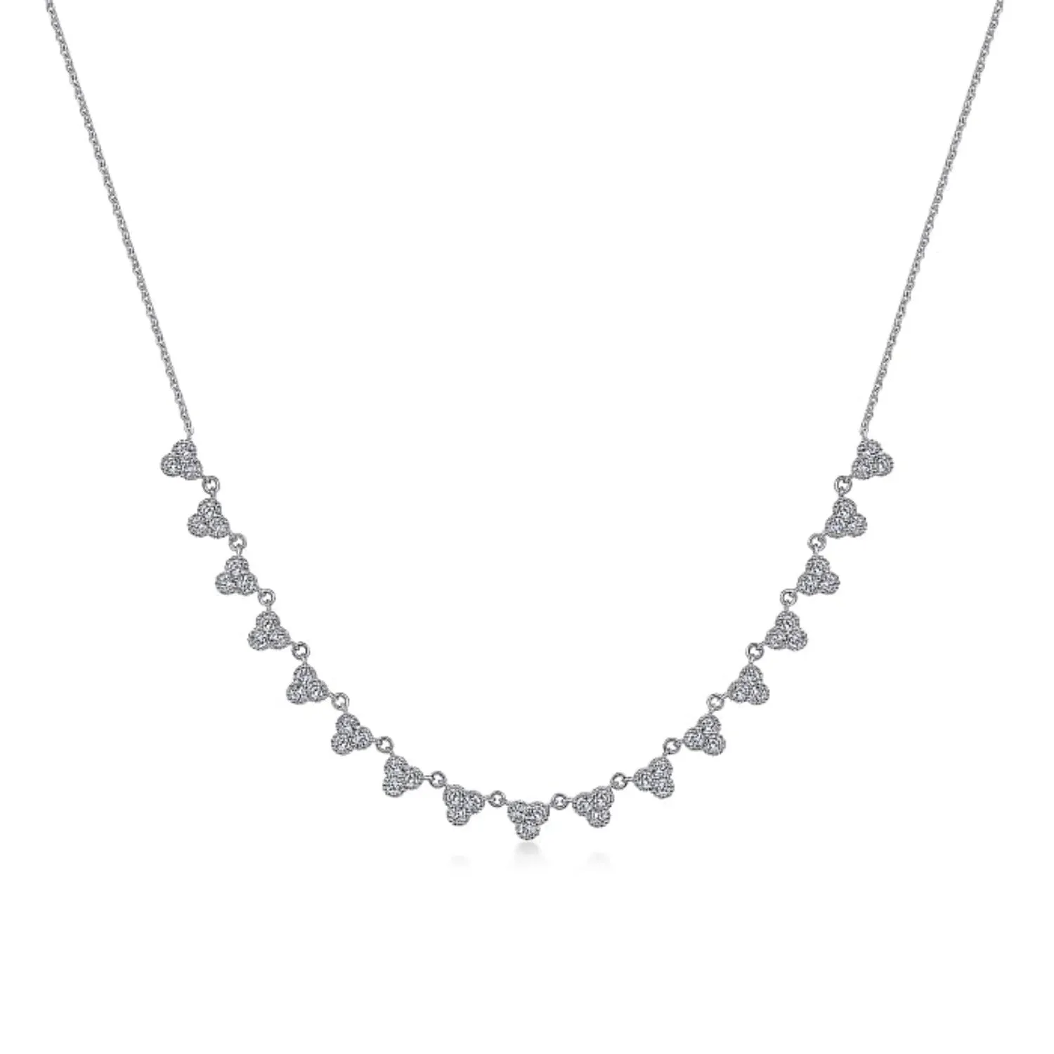 Gabriel & Co. Scalloped Diamond Choker Necklace