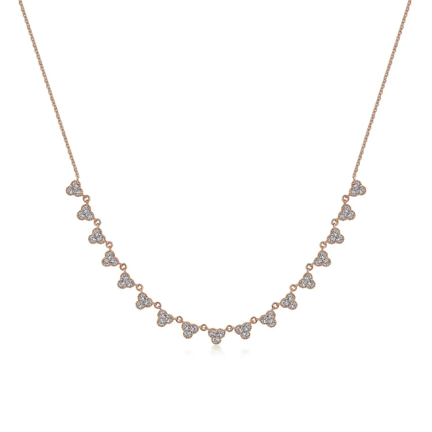 Gabriel & Co. Scalloped Diamond Choker Necklace