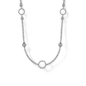 Gabriel Sterling Silver Round Beads Bujukan Necklace 32 Inch