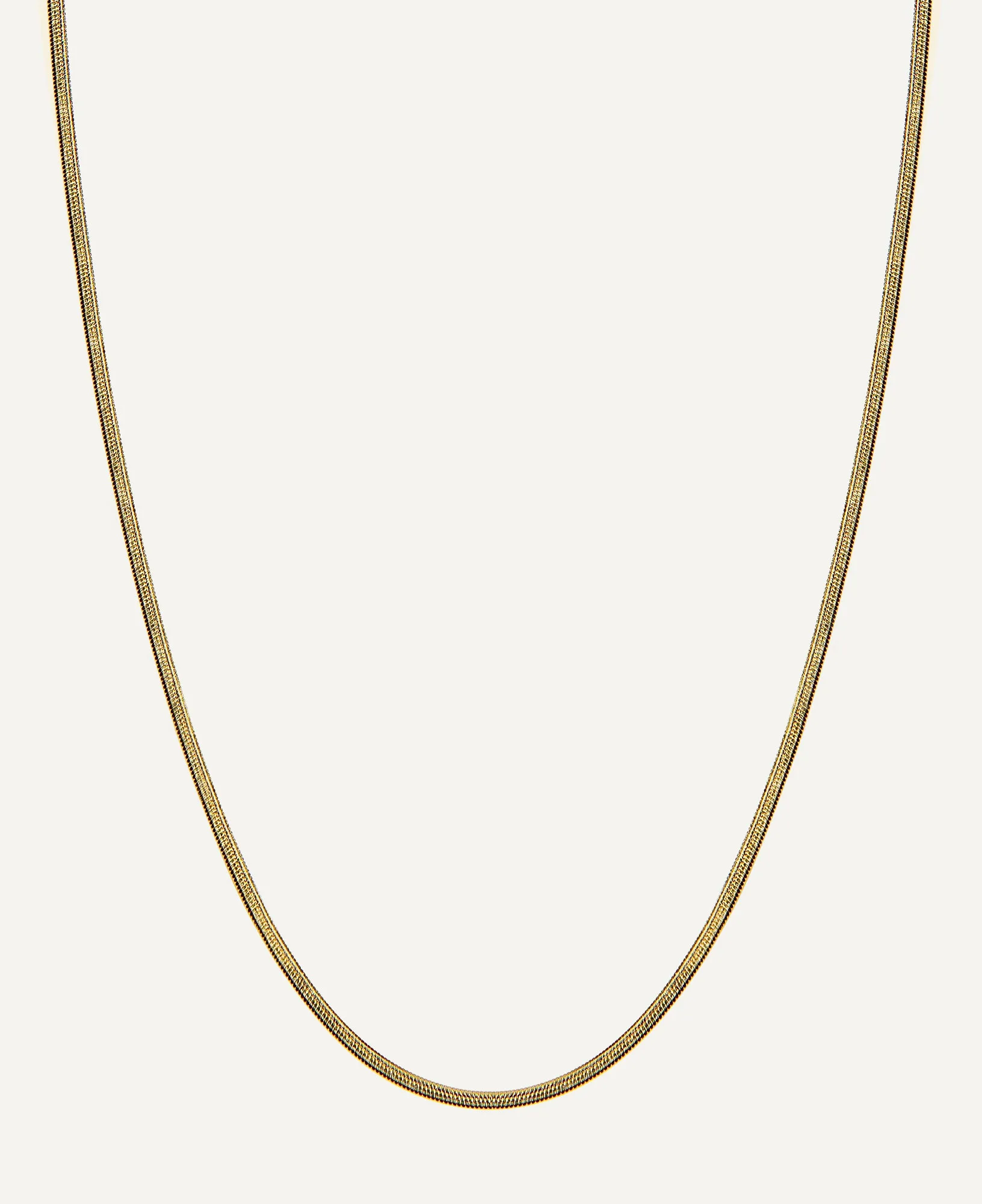 Gigi 14k Solid Gold Herringbone Chain Necklace