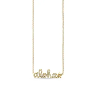 Gold & Diamond Aloha Plumeria Necklace