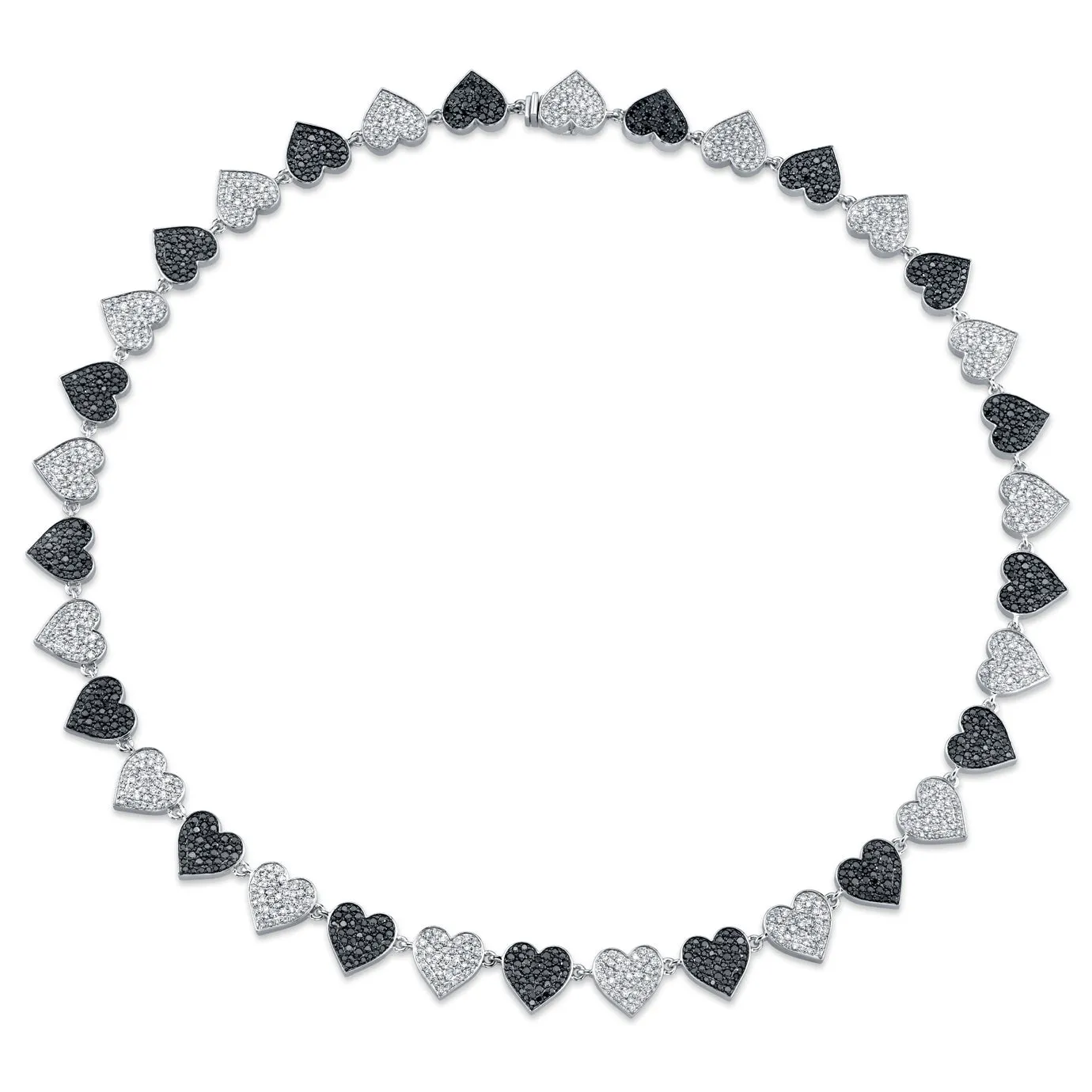Gold & Diamond Heart Eternity Necklace