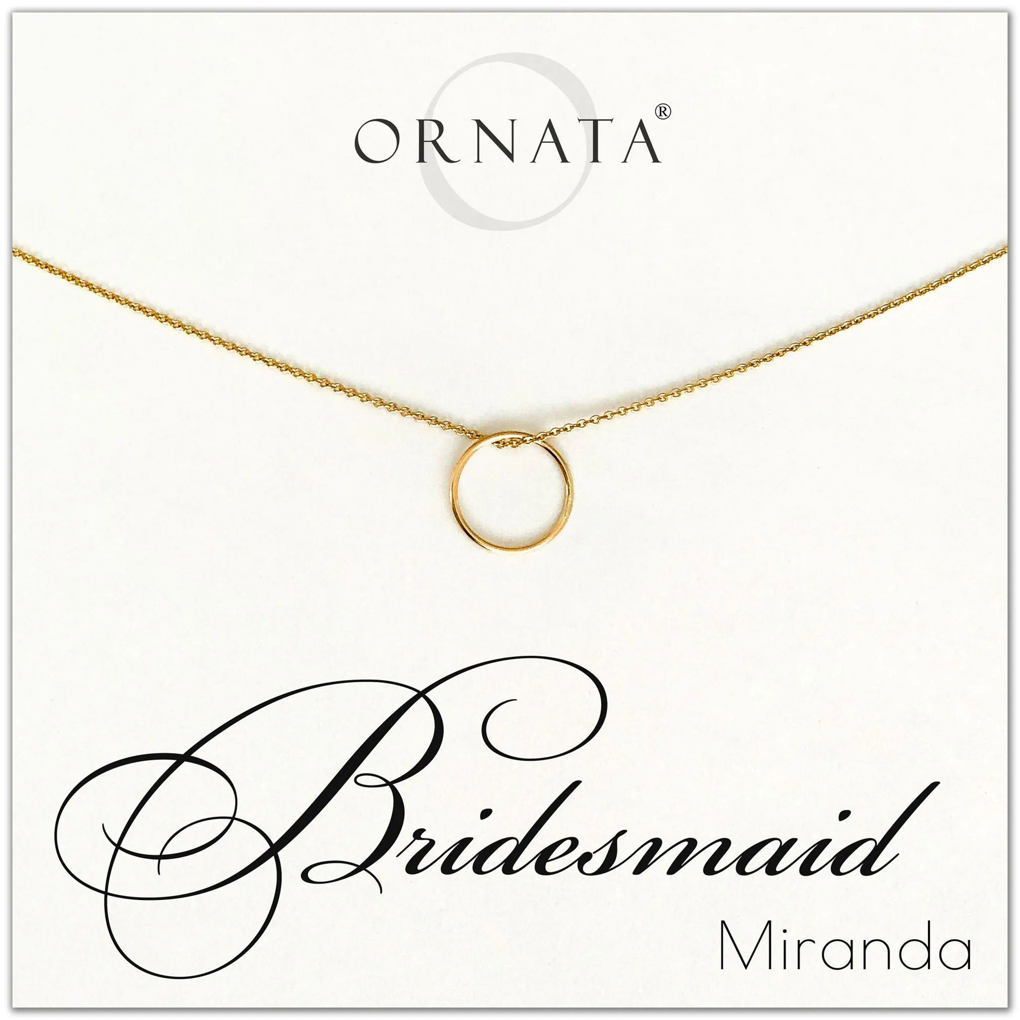 Gold Filled “Bridesmaid" Necklace