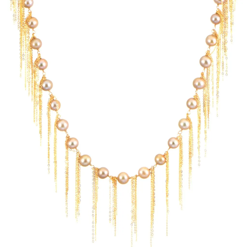 Gold Fringe 31" Necklace