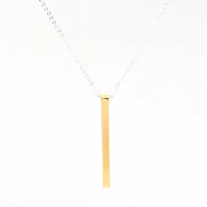 Gold Vertical Bar Necklace