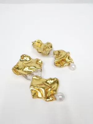 Golden Block Earrings