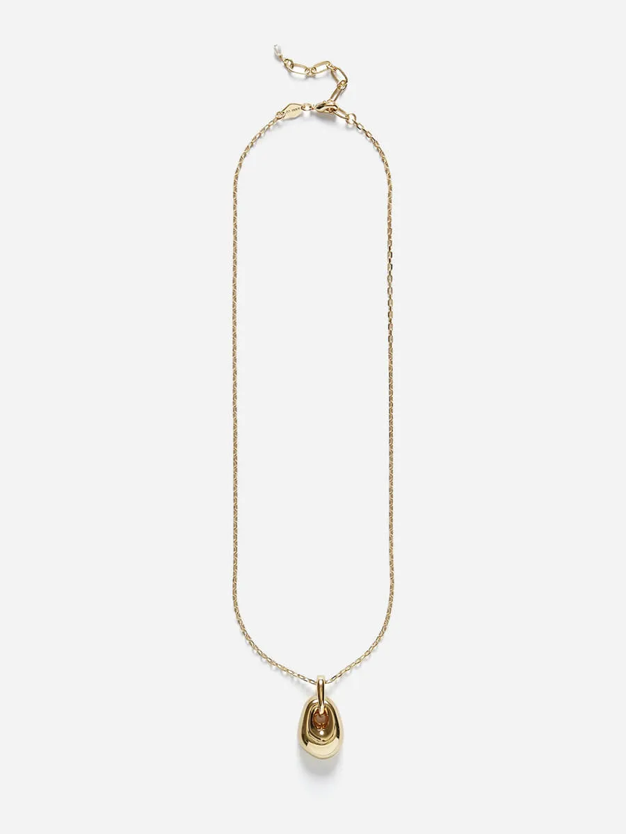 Golden Pebble Necklace