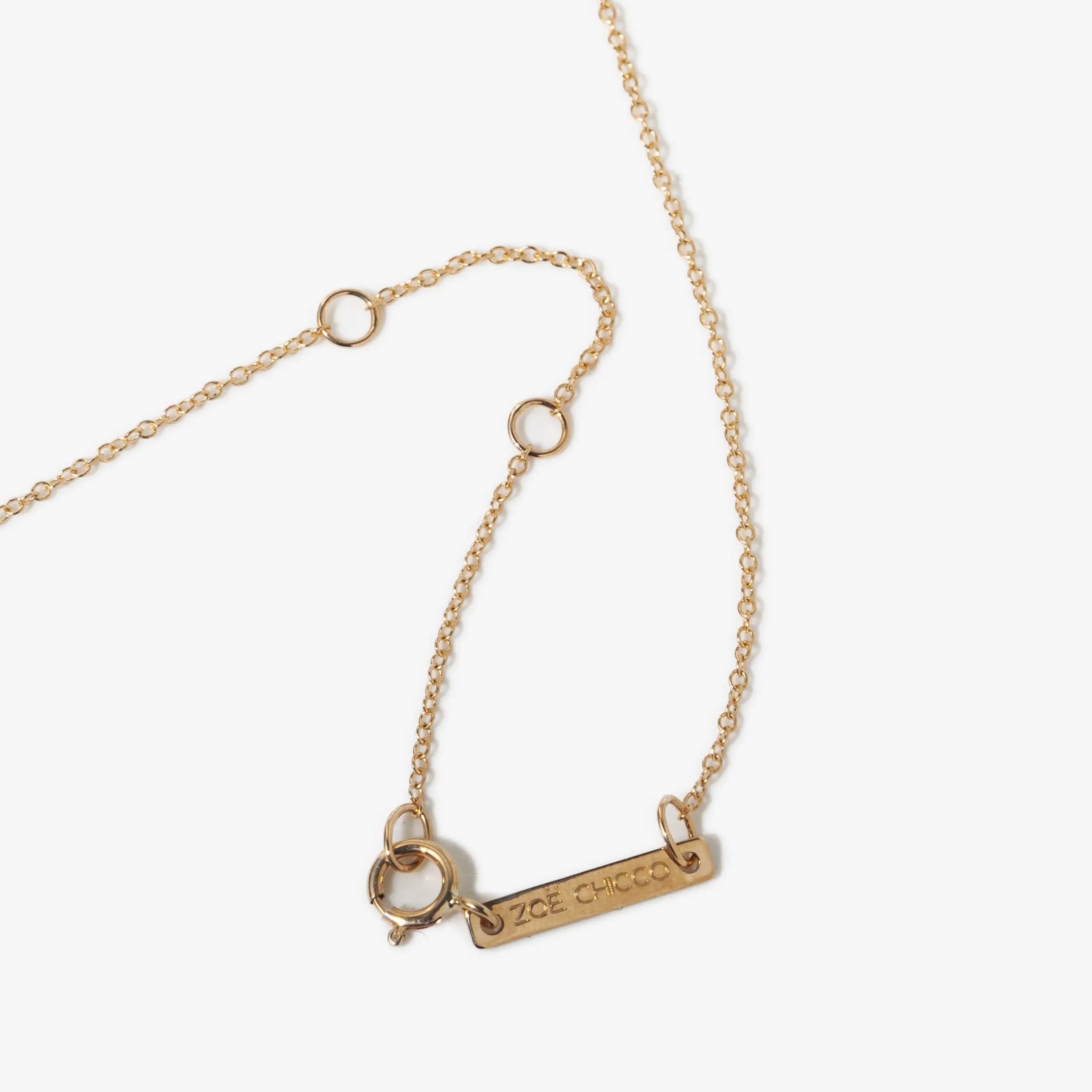 Graduated Baguette Diamond Curved Bar Necklace