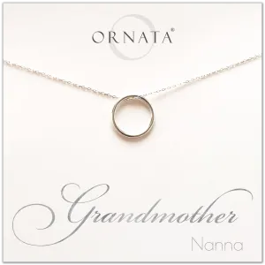 “Grandmother” Sterling Silver Necklace on Personalized Jewelry Card