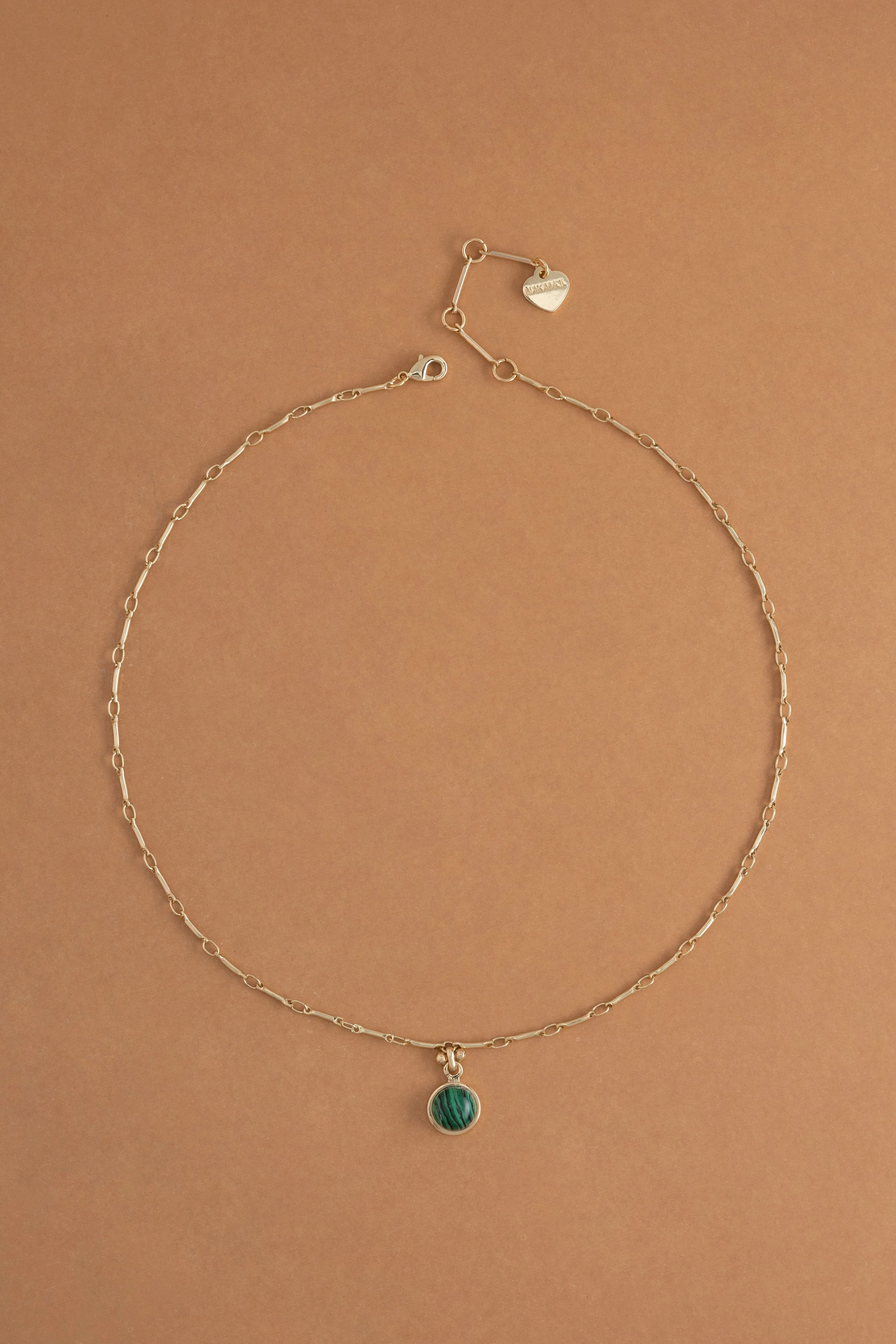 Green Coin Pendant Necklace