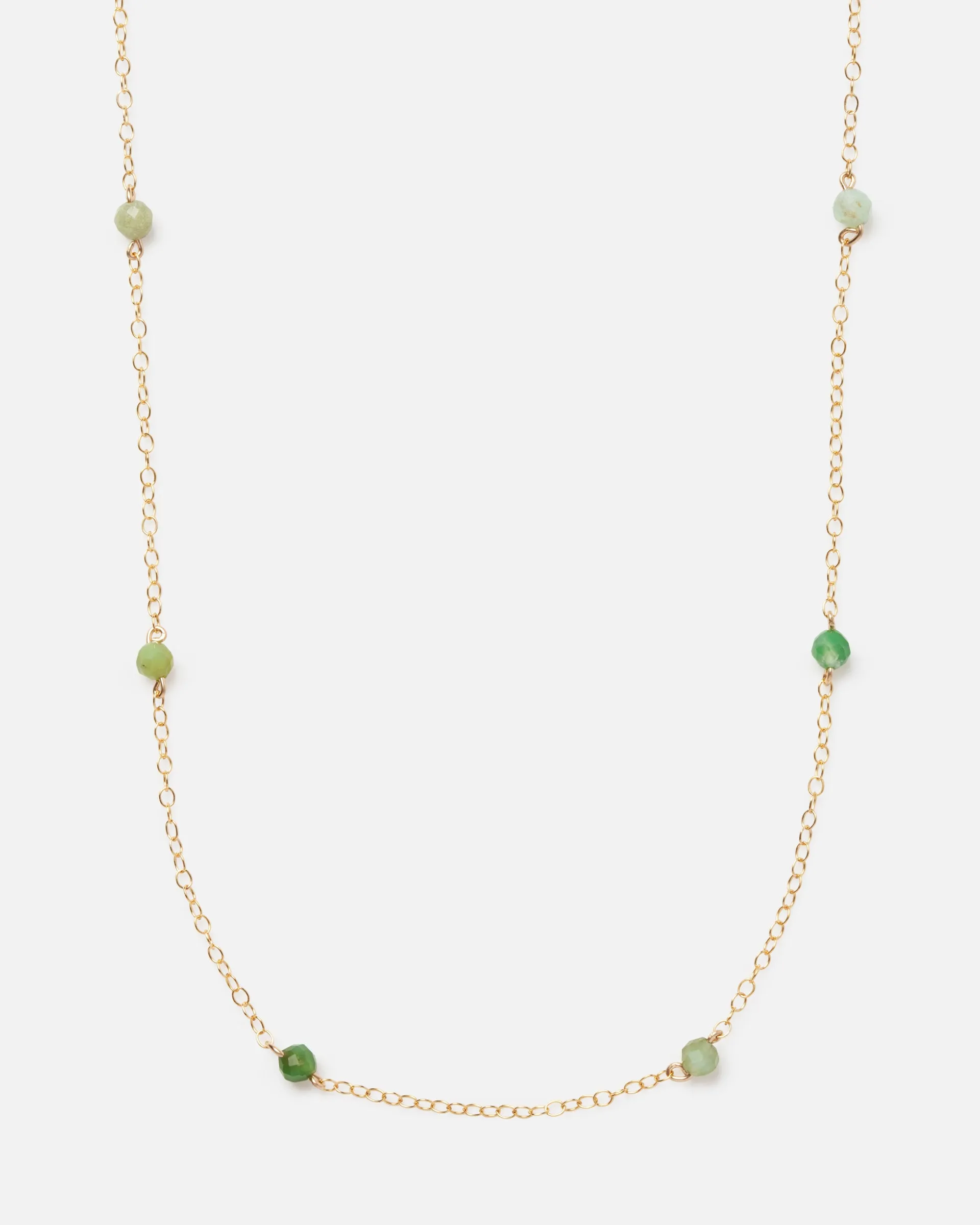 GREEN OPAL KATHY 14K GOLD-FILLED NECKLACE