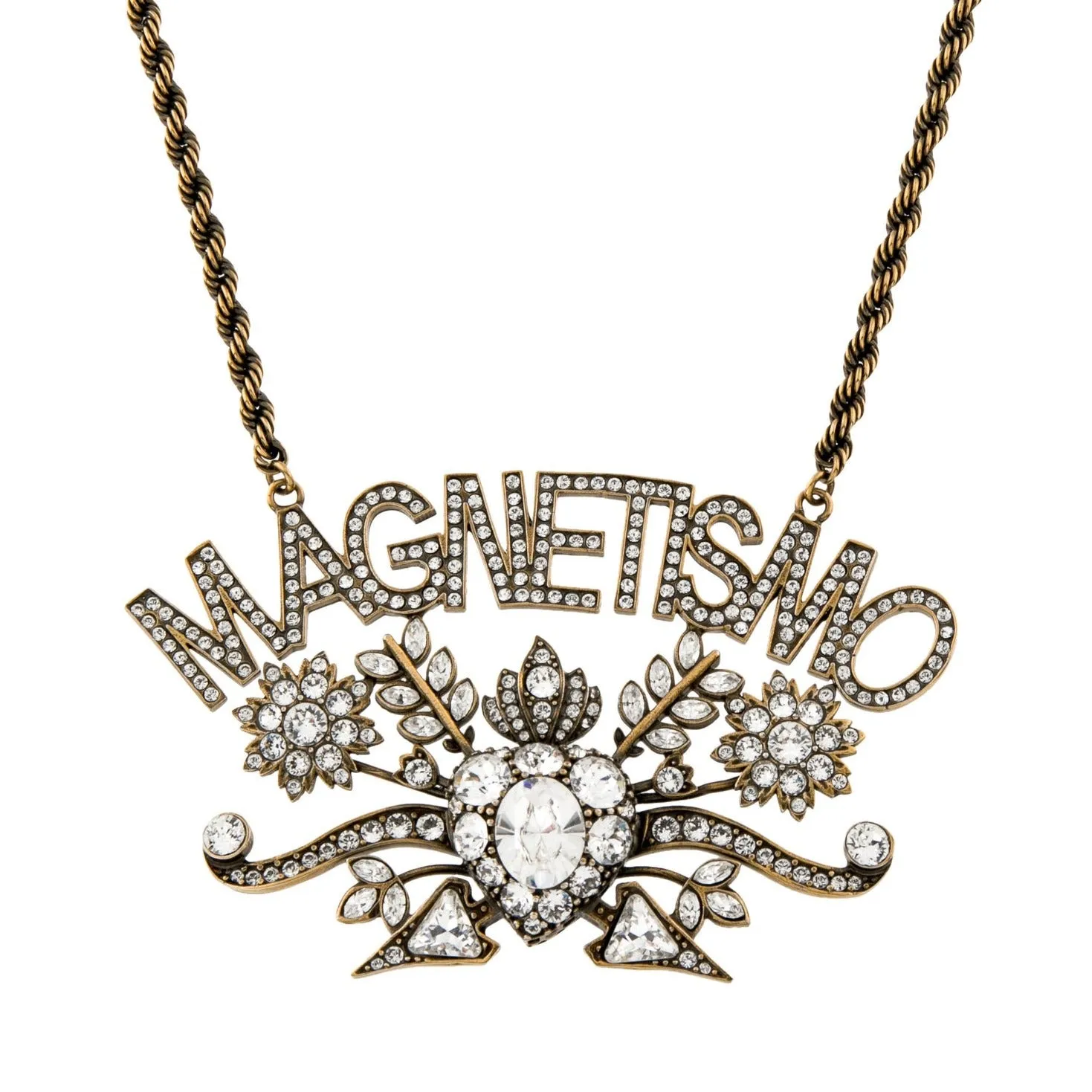 Gucci Magnetismo Crystal Necklace in Gold
