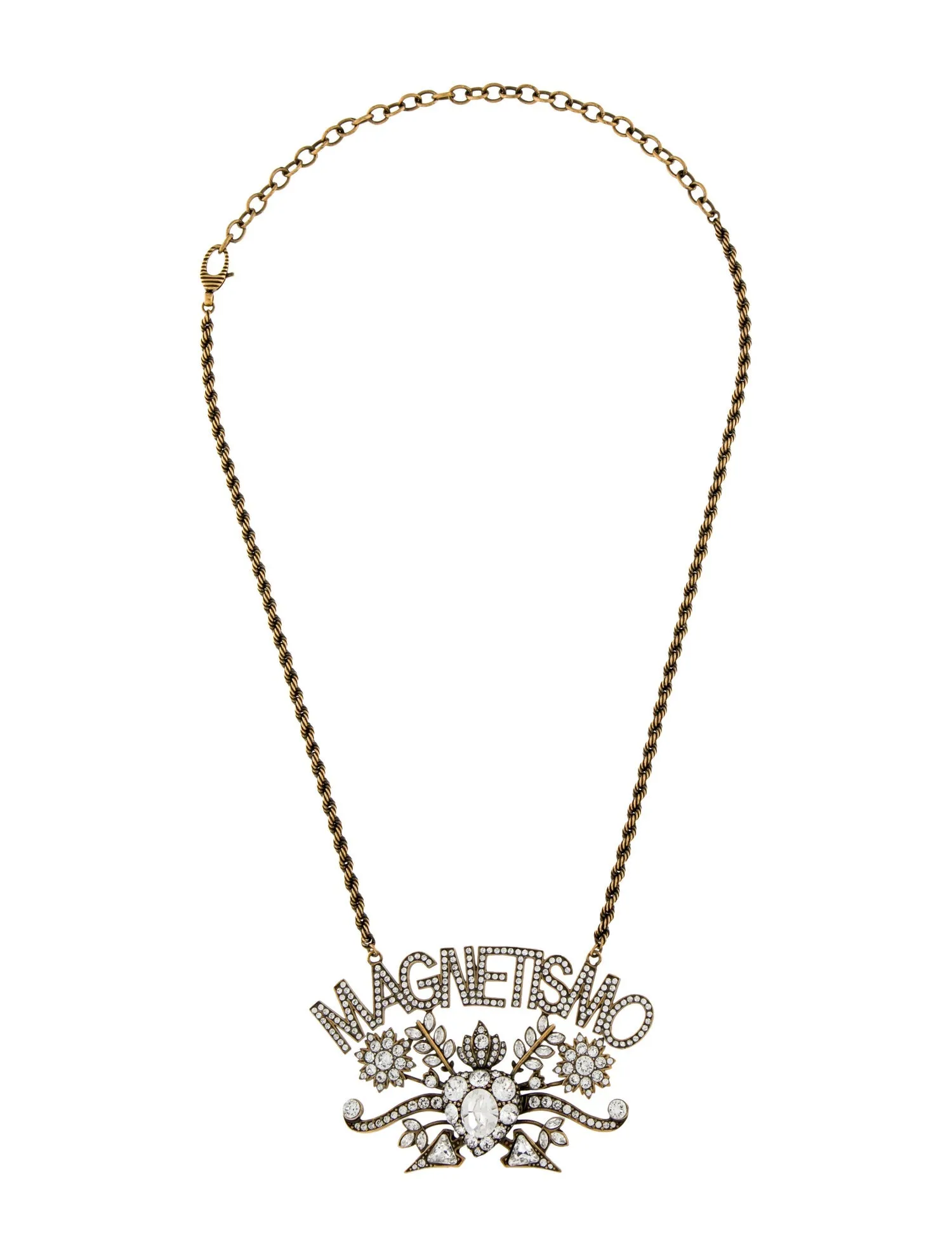 Gucci Magnetismo Crystal Necklace in Gold