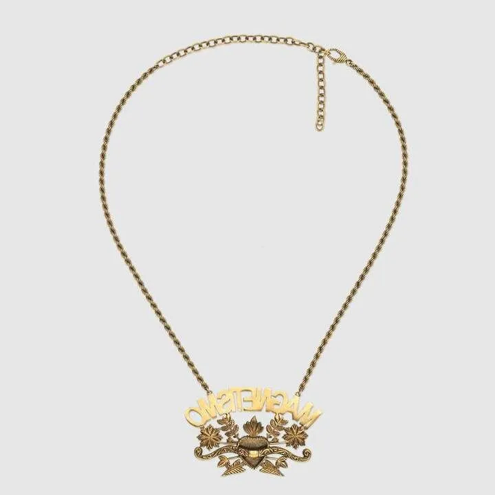 Gucci Magnetismo Crystal Necklace in Gold