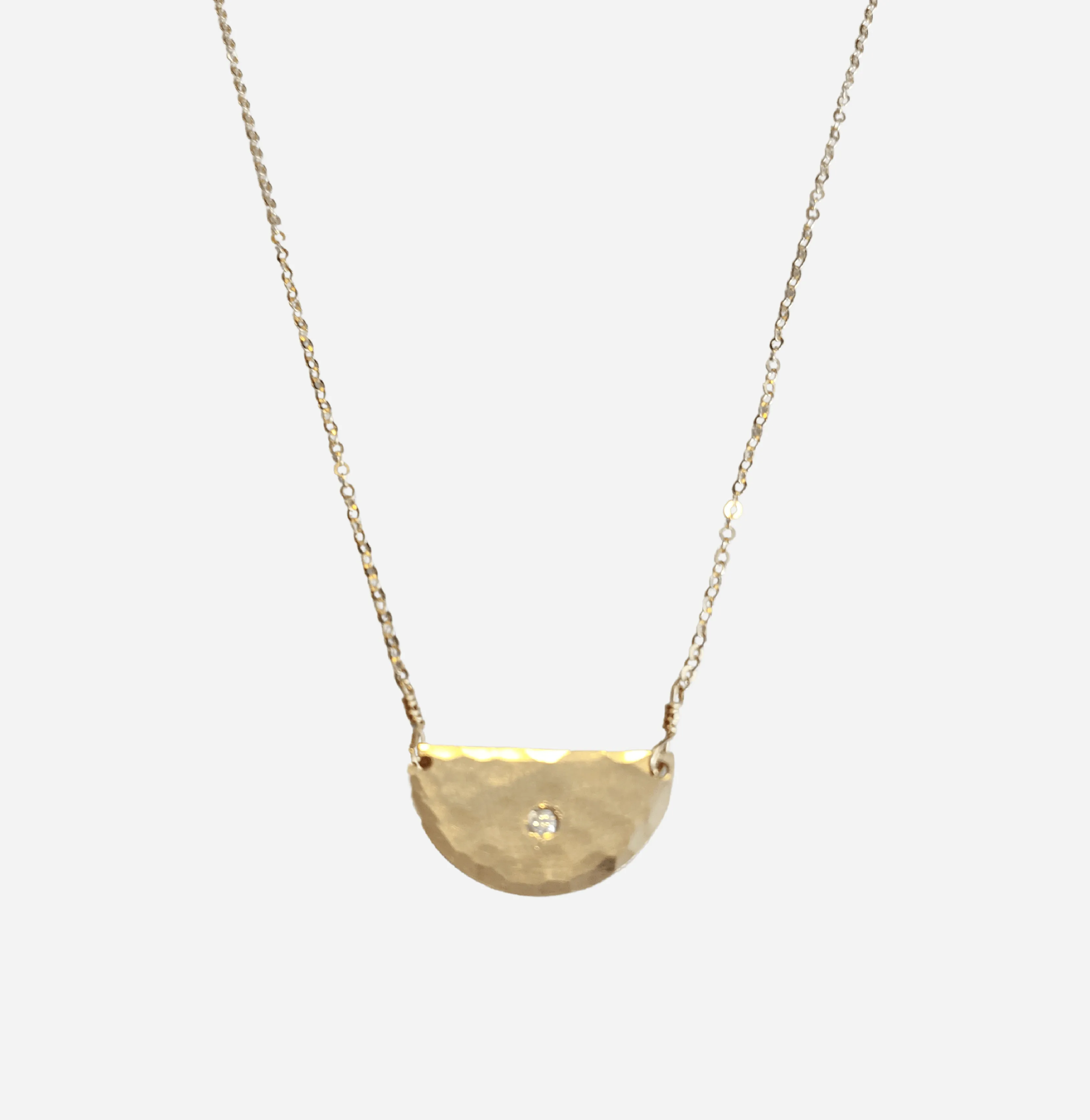 Half Moon Necklace with Diamond