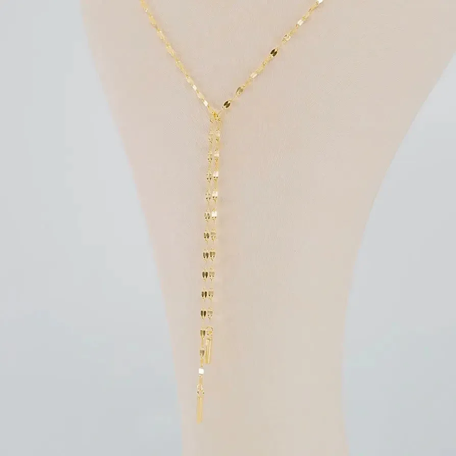 Hammered Bar Layered Choker Dangle Necklace