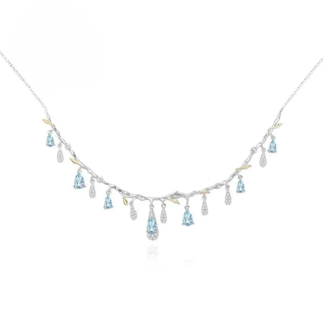 Handmade Flower Bud Natural Gemstone Necklace