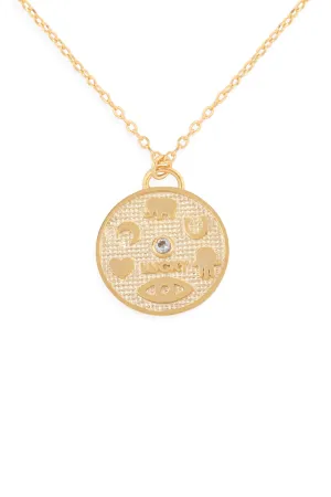 HDNFN353 - CAST ROUND PENDANT NECKLACE