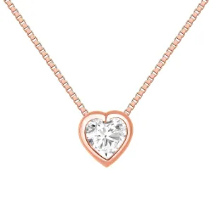 Heart Bezel Diamond Necklace