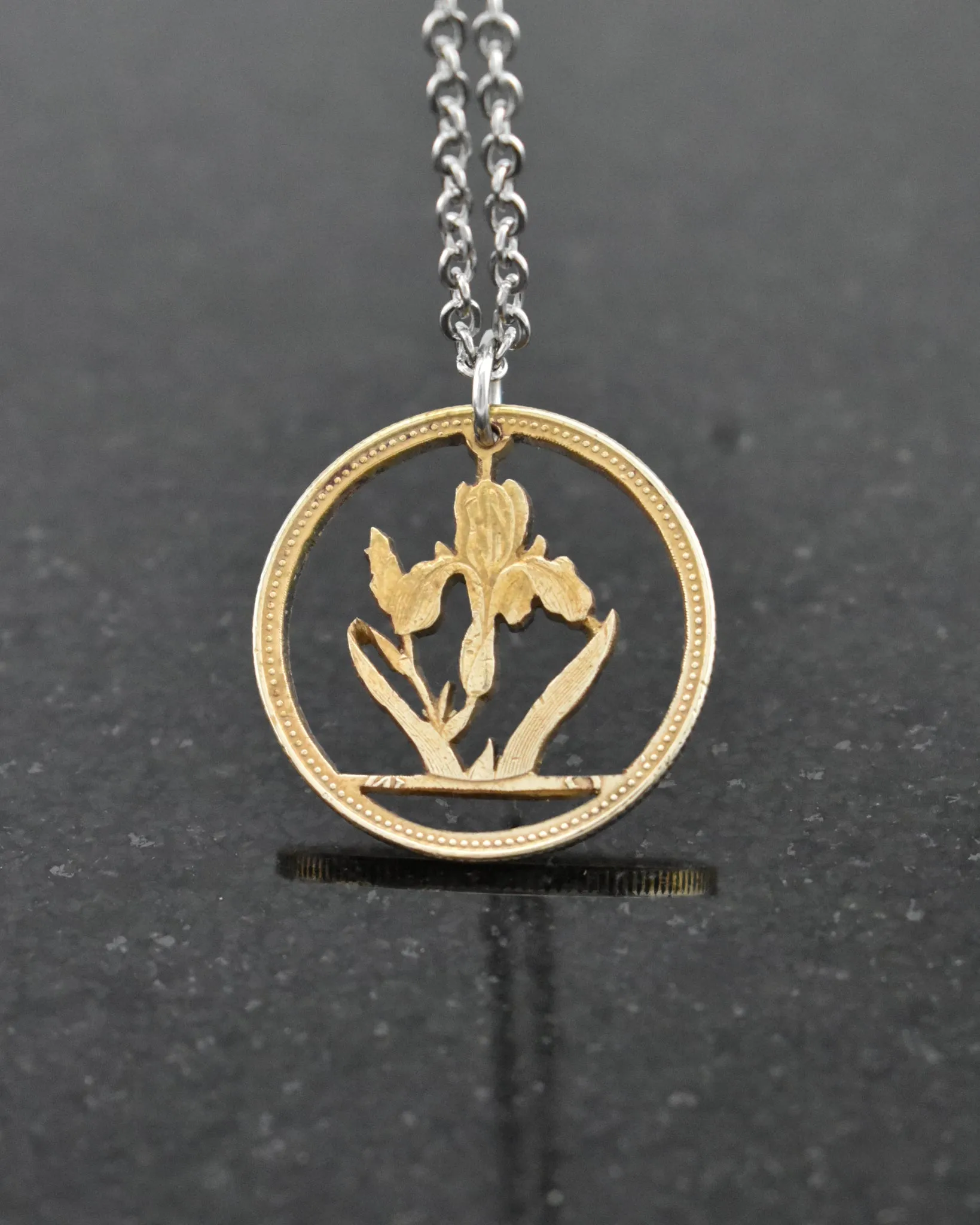 Hungary - Iris Cut Coin Pendant