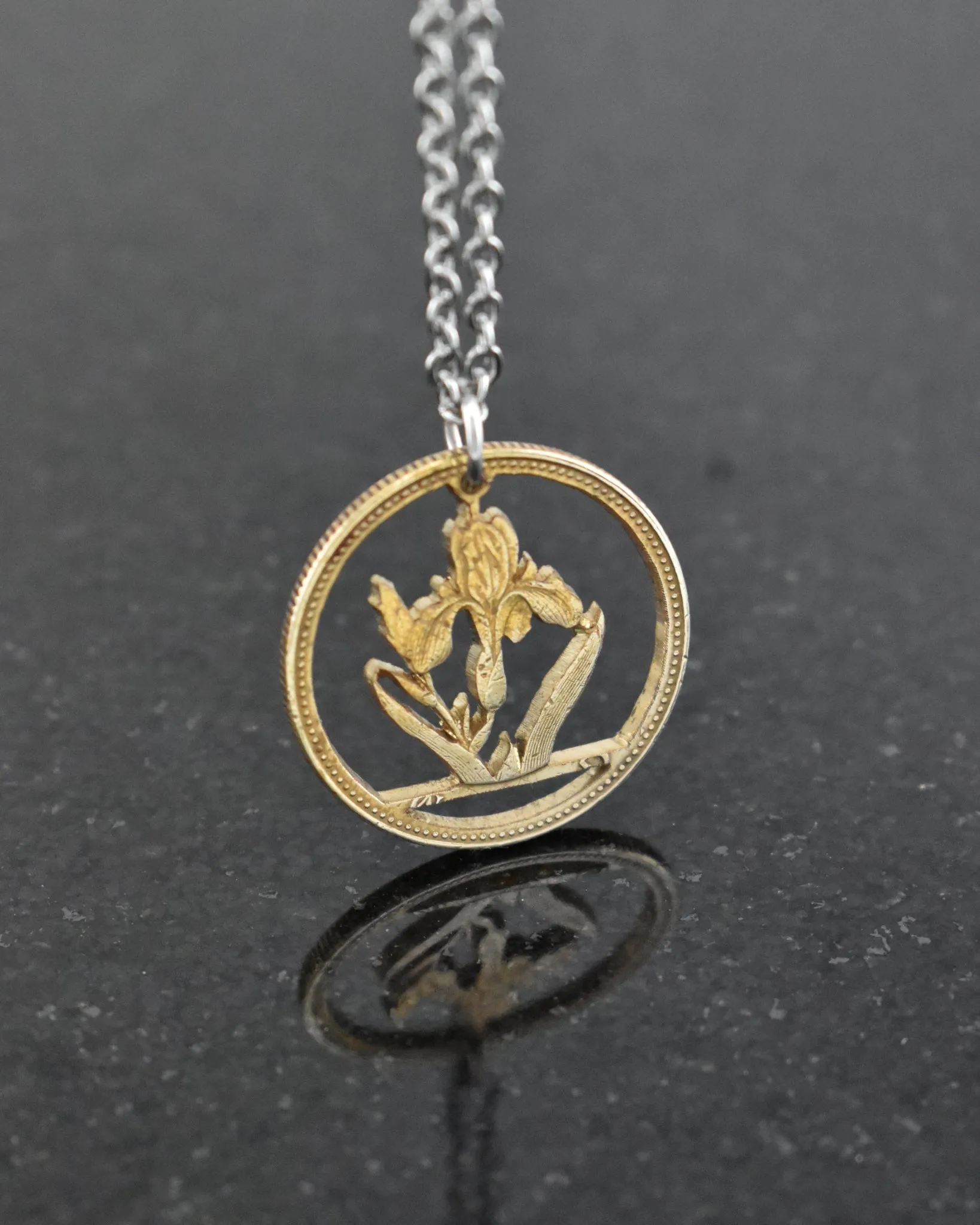 Hungary - Iris Cut Coin Pendant