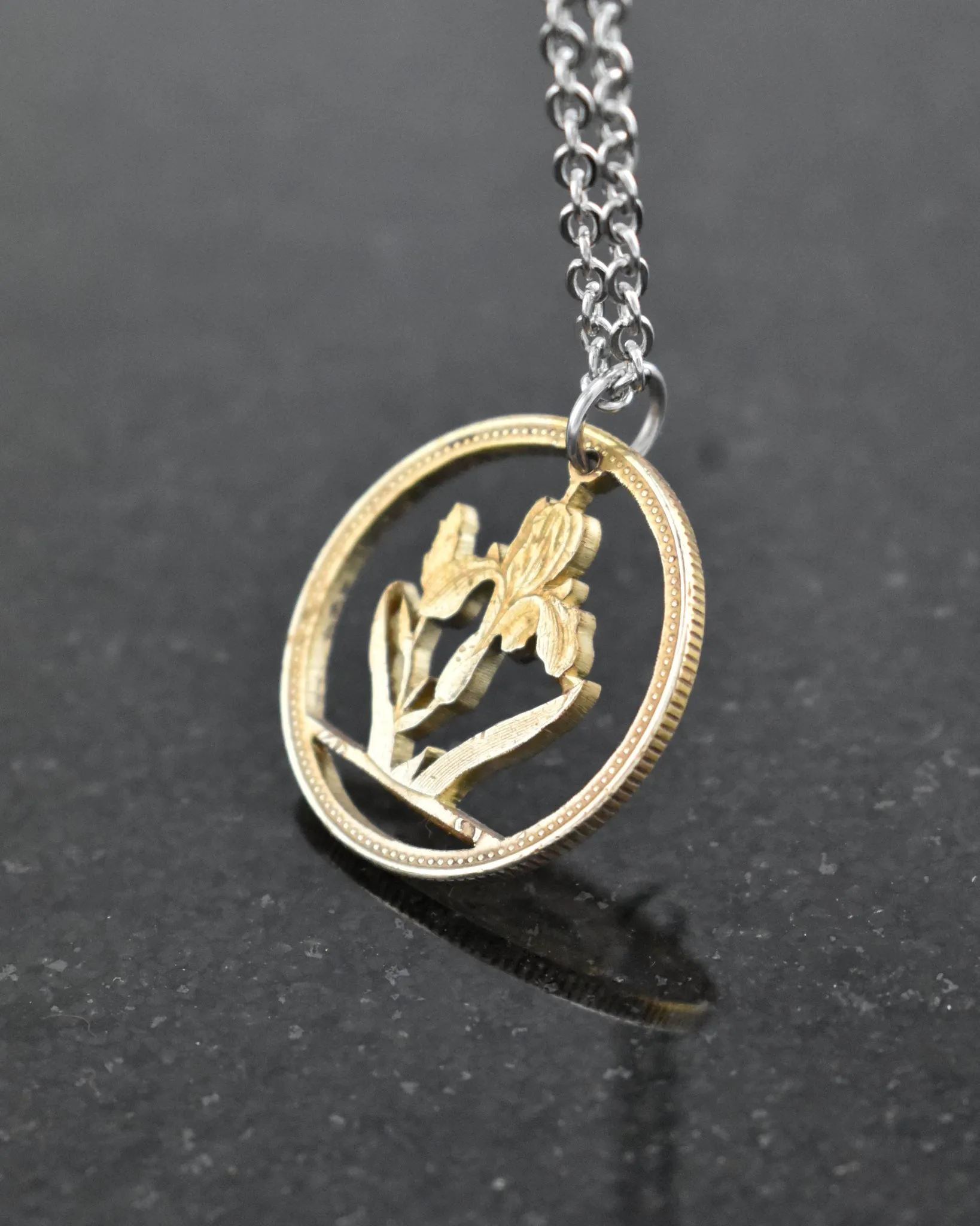 Hungary - Iris Cut Coin Pendant