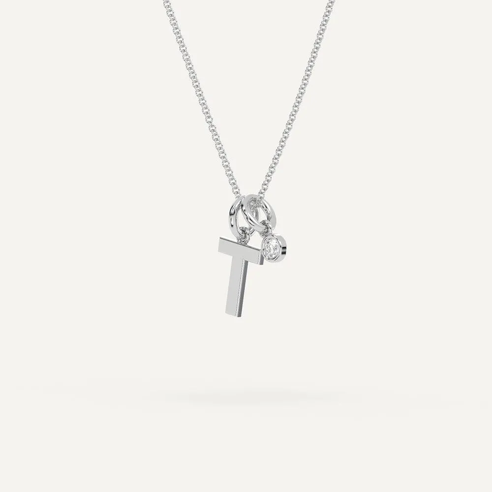 Initial Letter T Necklace
