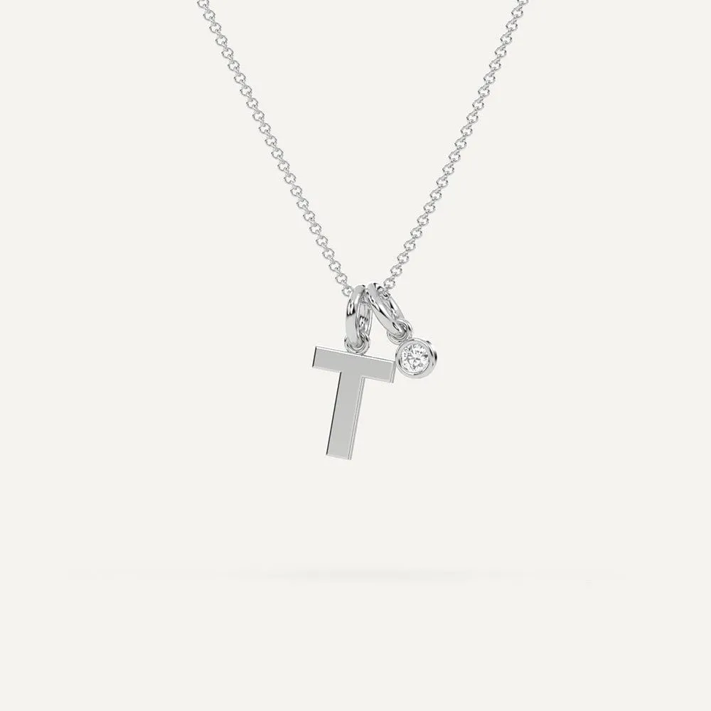 Initial Letter T Necklace