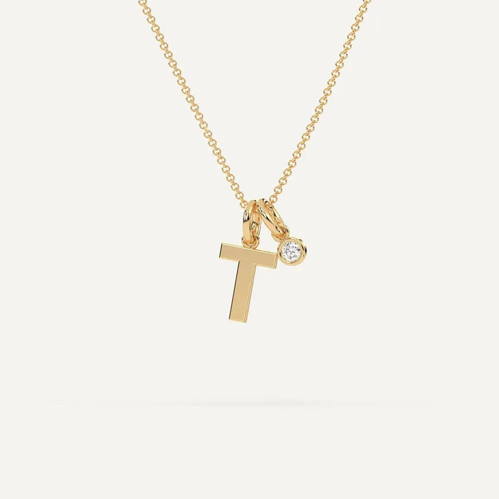 Initial Letter T Necklace