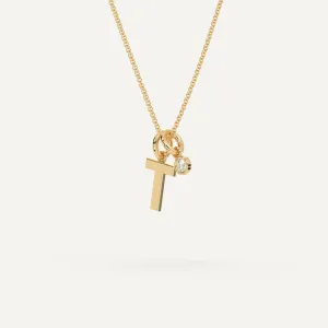 Initial Letter T Necklace