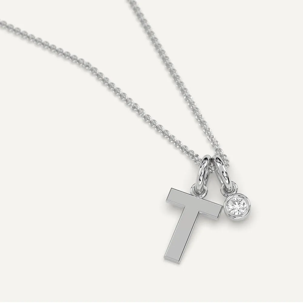 Initial Letter T Necklace